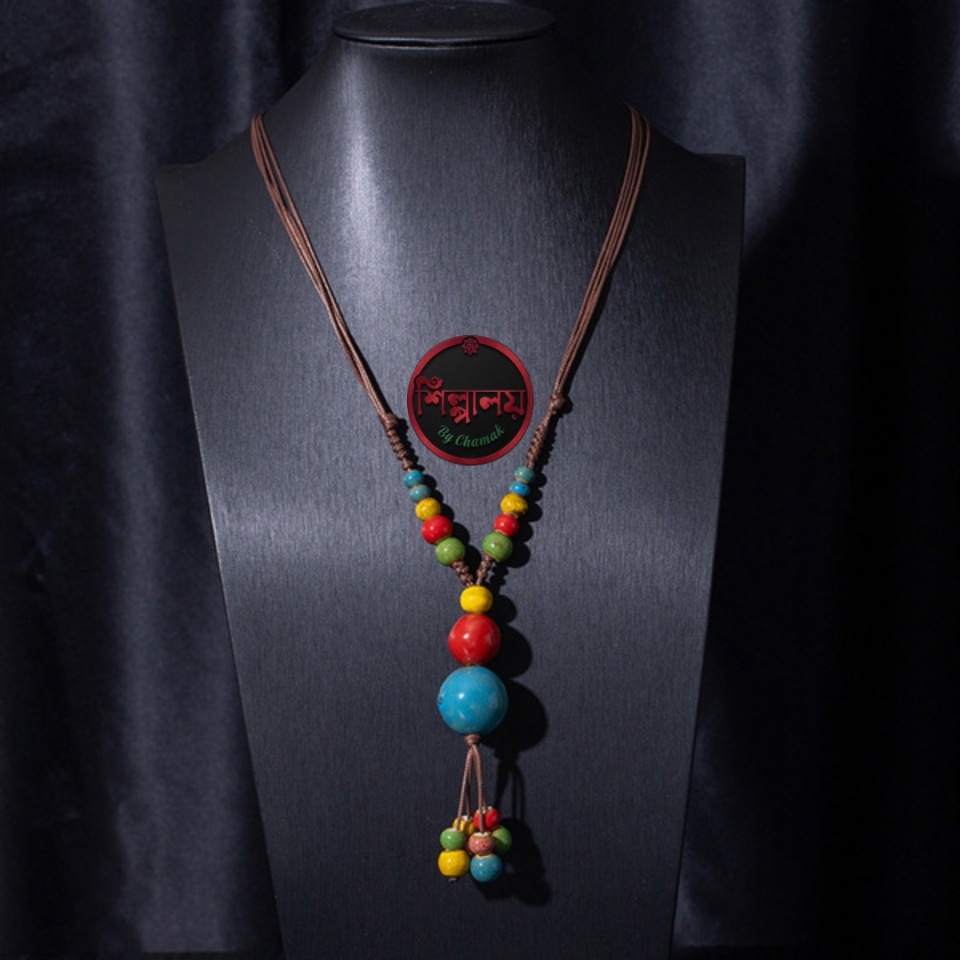 Ethnic Style Ceramic Necklace 