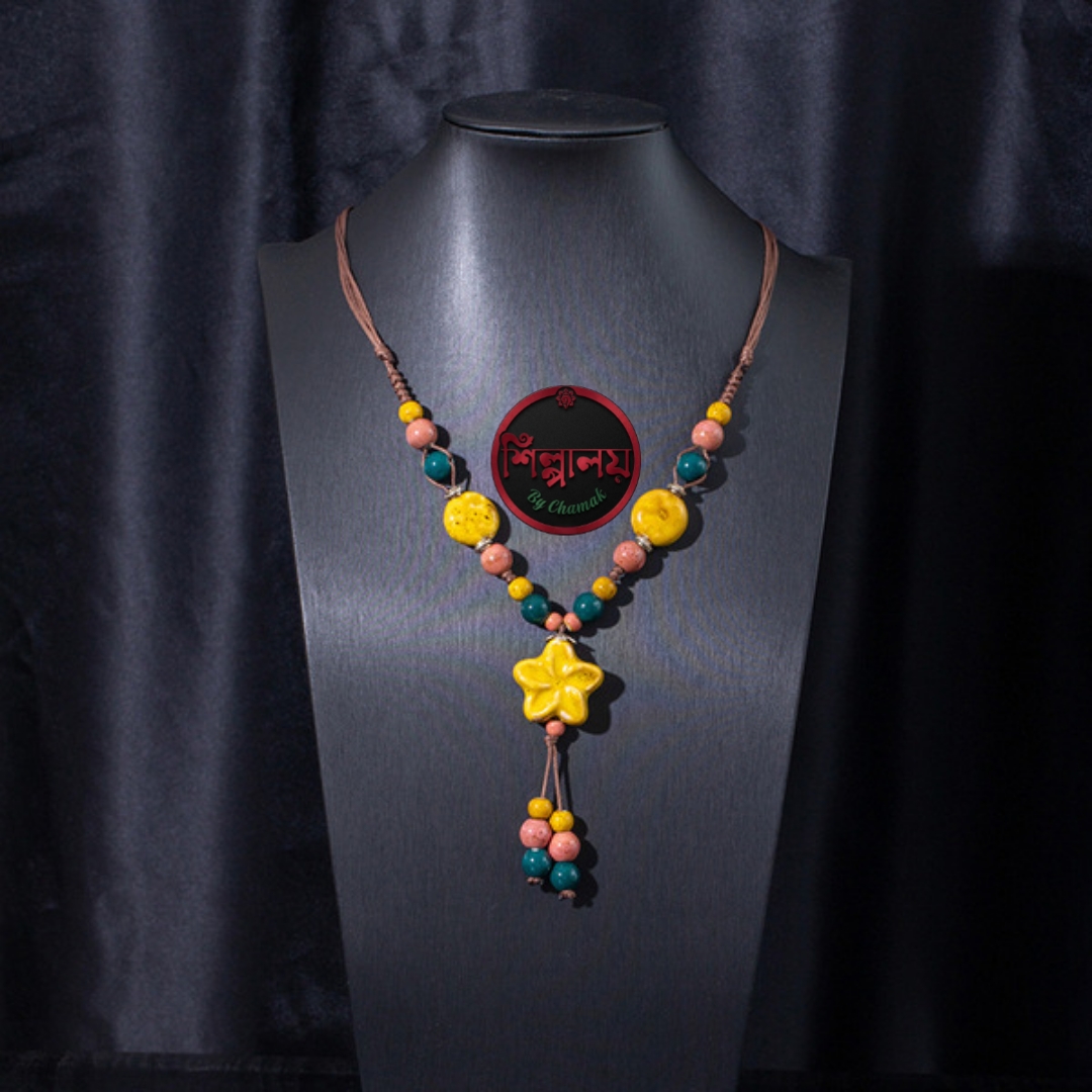 Ethnic Style Ceramic Necklace  hover